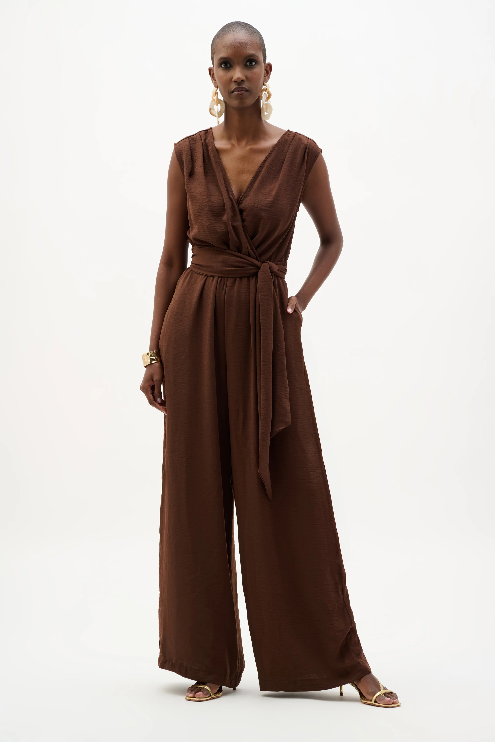 Jumpsuits zonder mouw bruin Joseph Ribkoff
