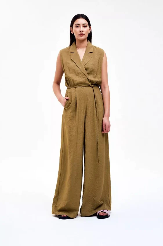 Jumpsuits zonder mouw groen CKS