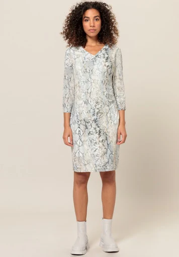 Jurken lange mouw beige Bianca - Image 6