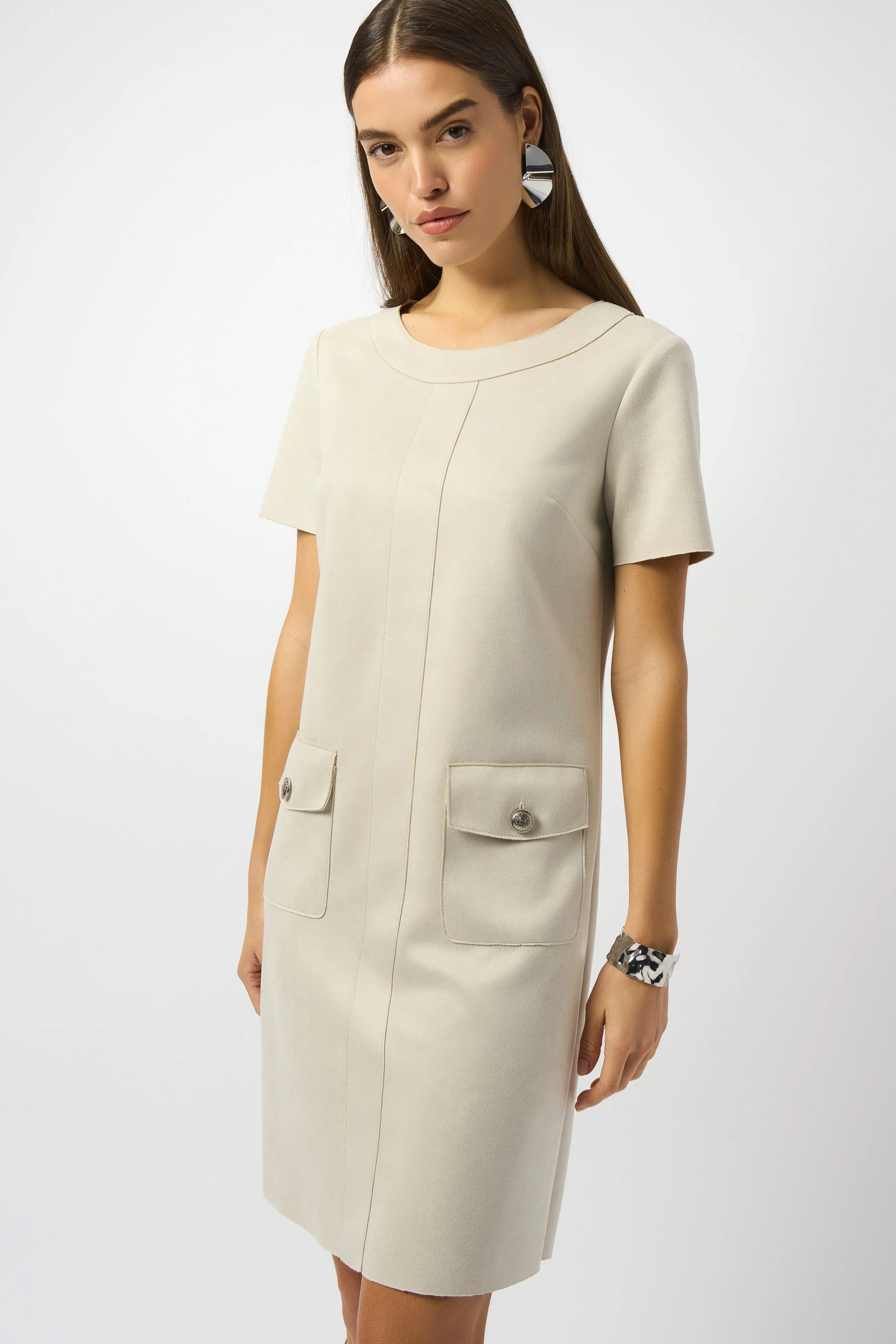 Jurken korte mouw beige Joseph Ribkoff - Image 3