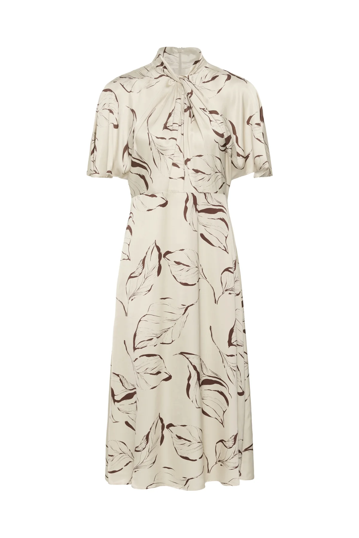 Jurken korte mouw beige Soaked In Luxury - Image 5
