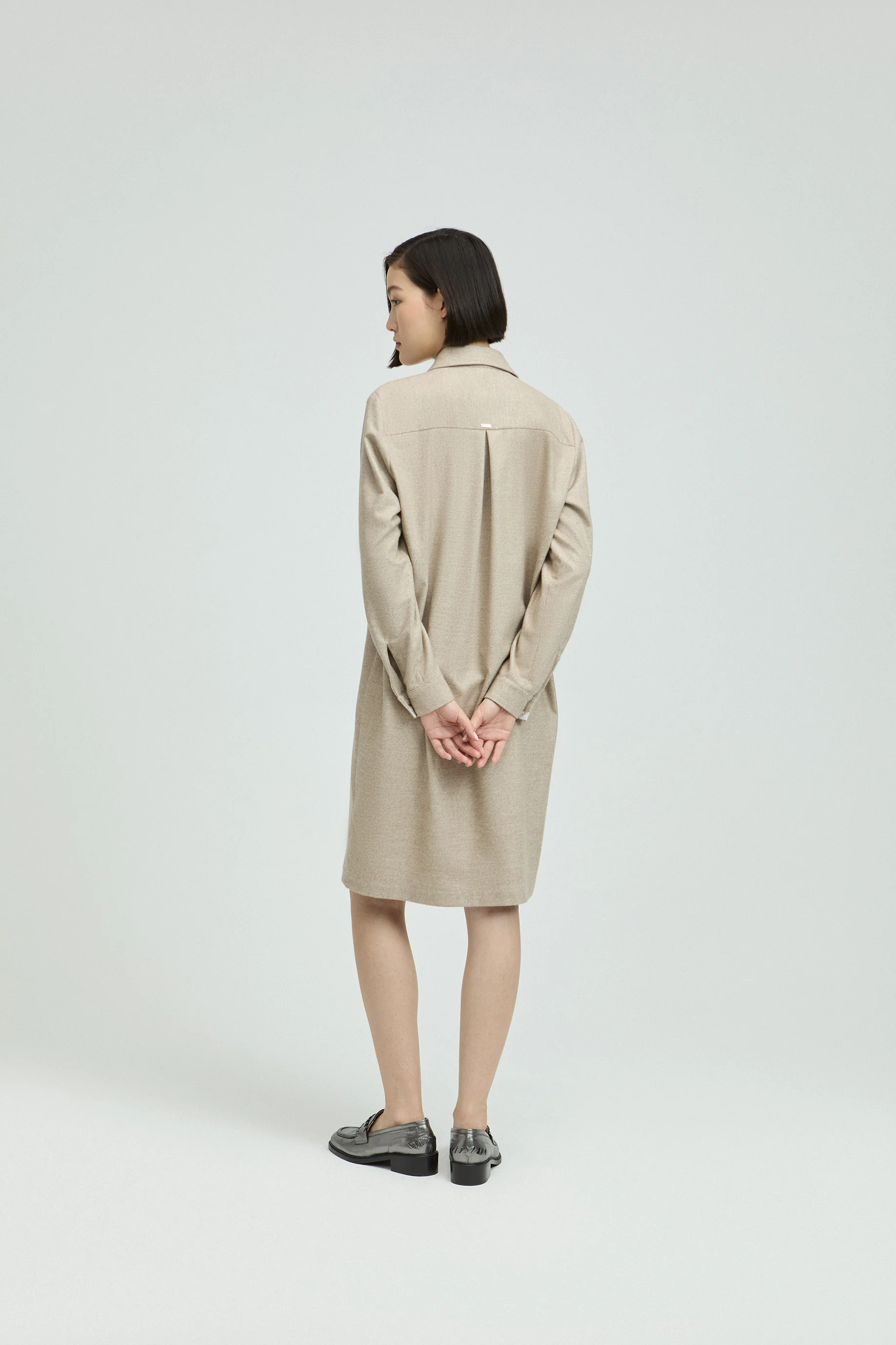 Jurken lange mouw beige Xandres - Image 4