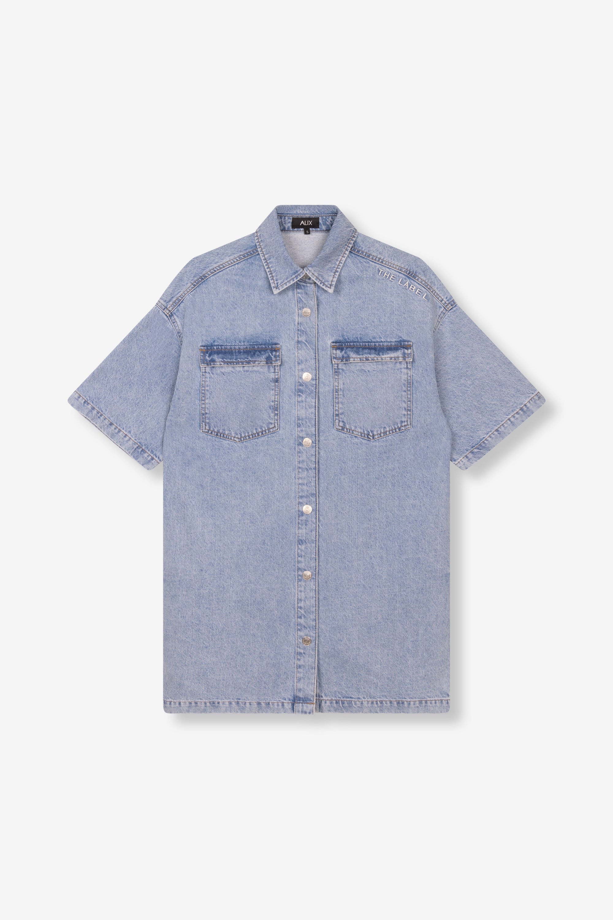 Jurken korte mouw blauw ALIX The Label - Image 3