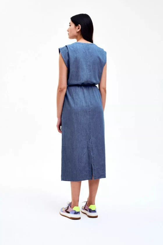 Jurken korte mouw blauw CKS - Image 2