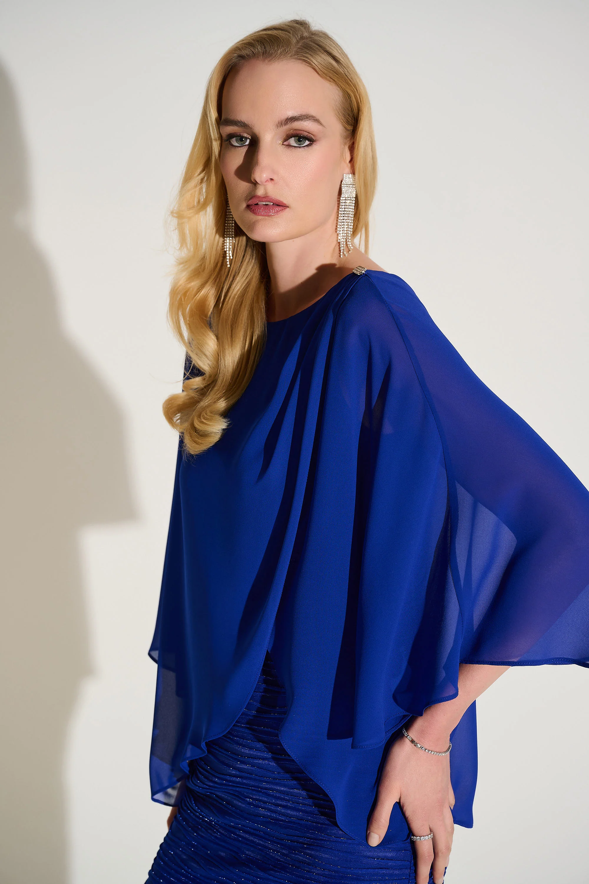 Jurken lange mouw blauw Joseph Ribkoff - Image 3