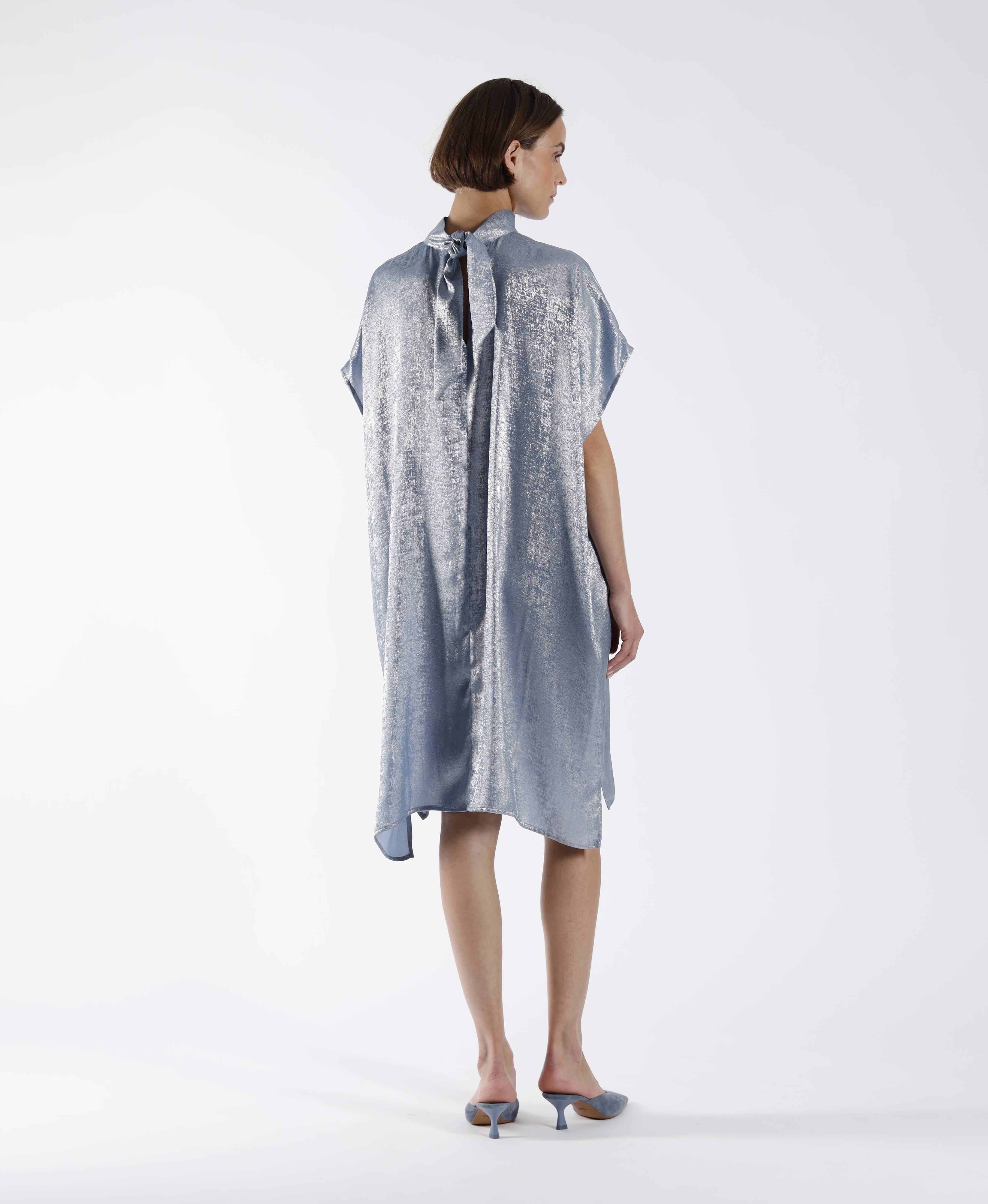 Jurken korte mouw blauw Julia June - Image 3