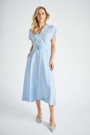 Jurken korte mouw blauw Marie Méro