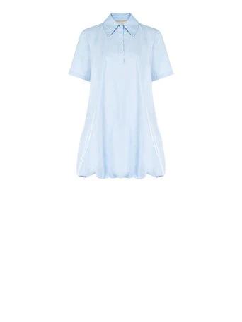 Jurken korte mouw blauw Rinascimento