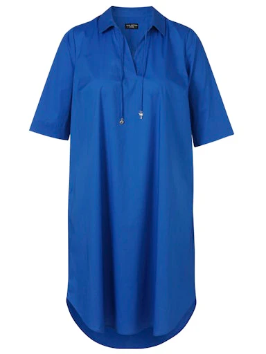 Jurken korte mouw blauw Via Appia Due