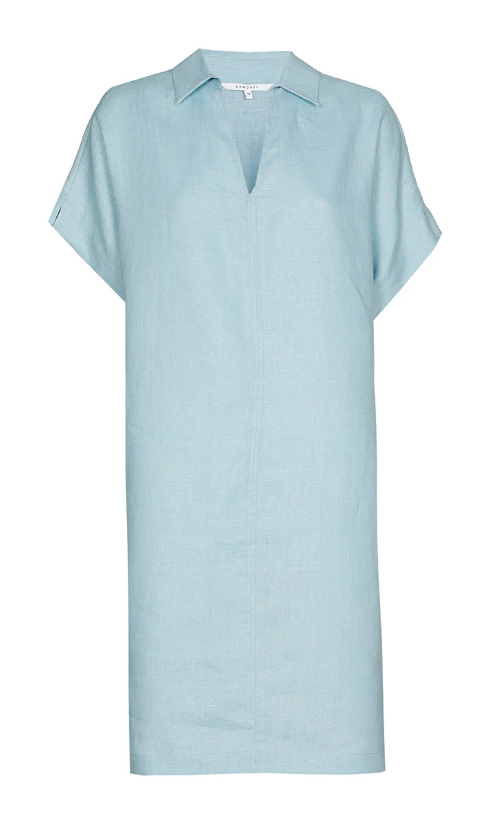 Jurken korte mouw blauw Xandres