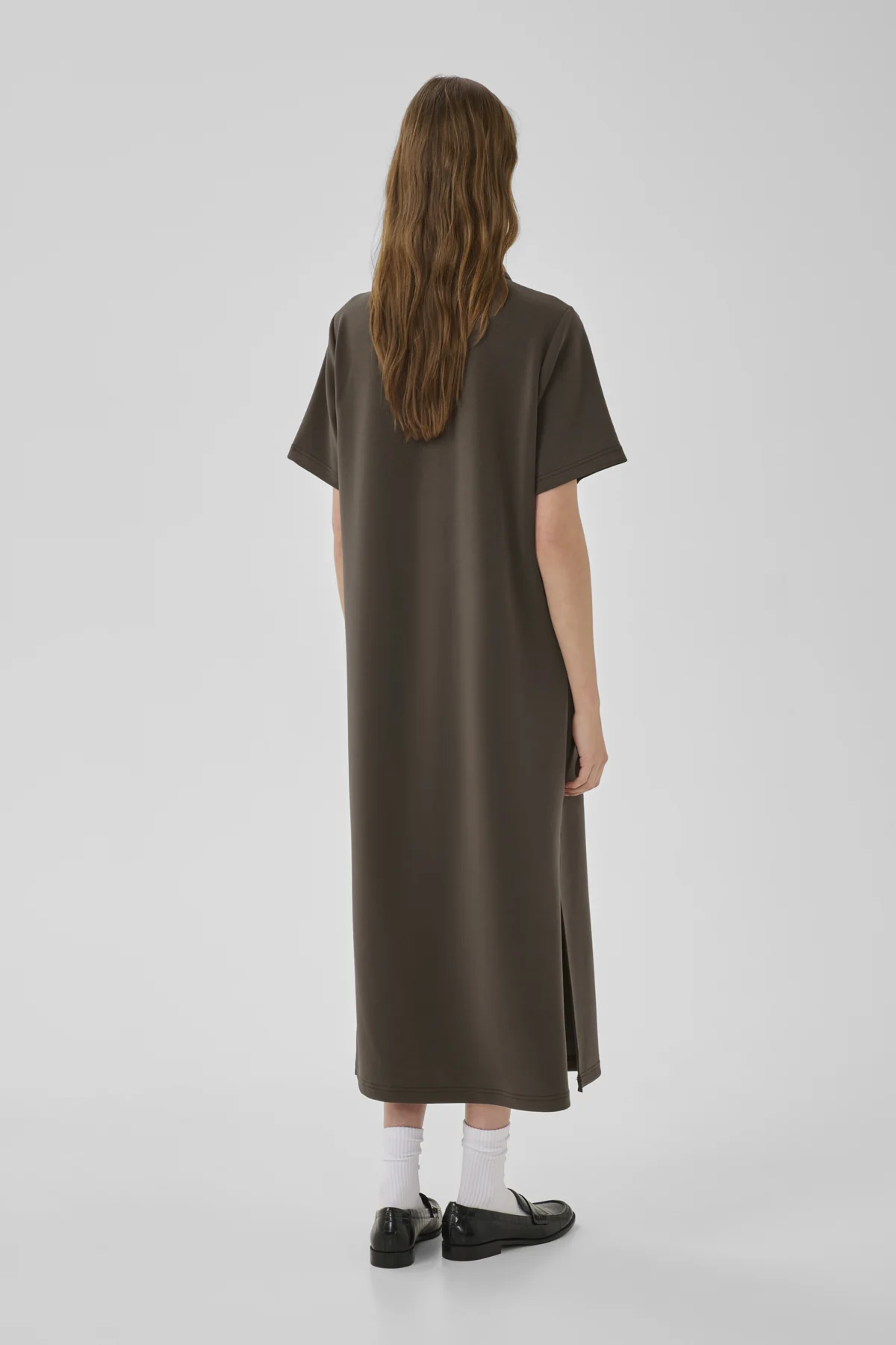 Jurken korte mouw bruin My Essential Wardrobe - Image 5