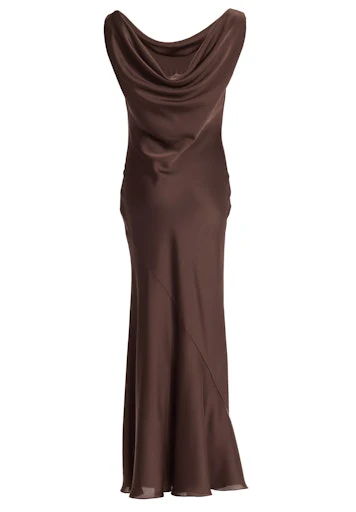 Jurken korte mouw bruin SWING - Image 7