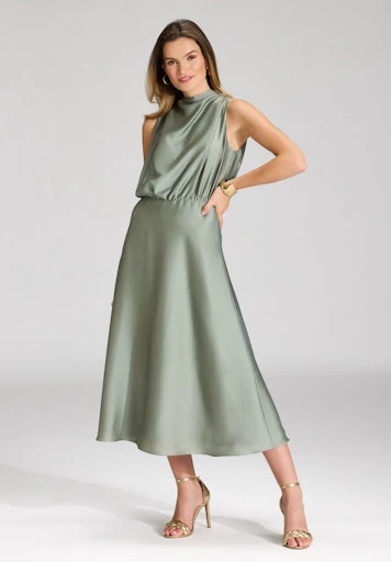 Jurken korte mouw groen SWING - Image 3