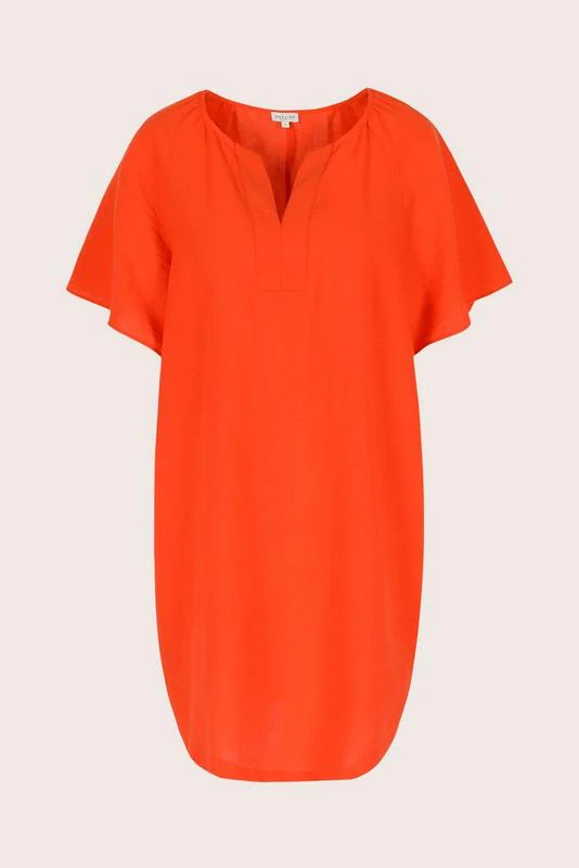 Jurken korte mouw oranje Améline - Image 3