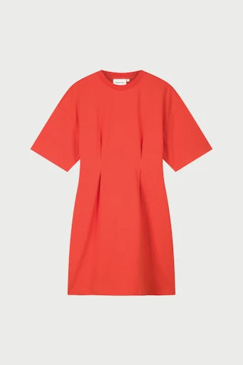 Jurken korte mouw oranje Fabienne Chapot