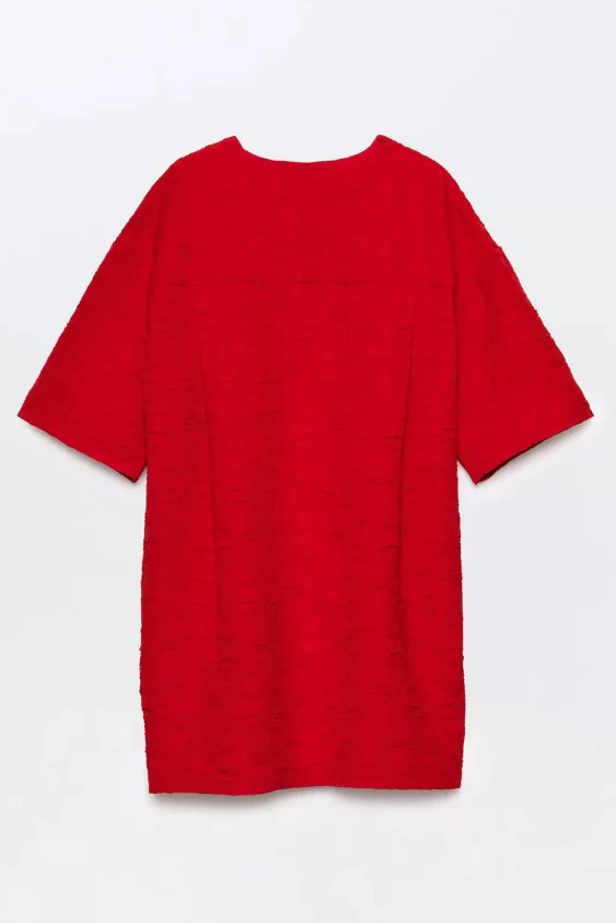 Jurken korte mouw rood CKS - Image 3