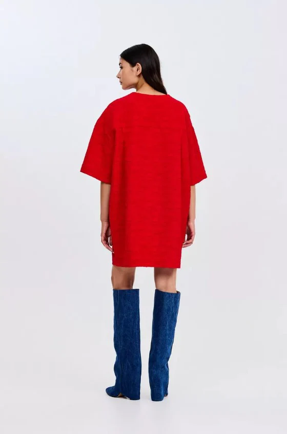 Jurken korte mouw rood CKS - Image 5