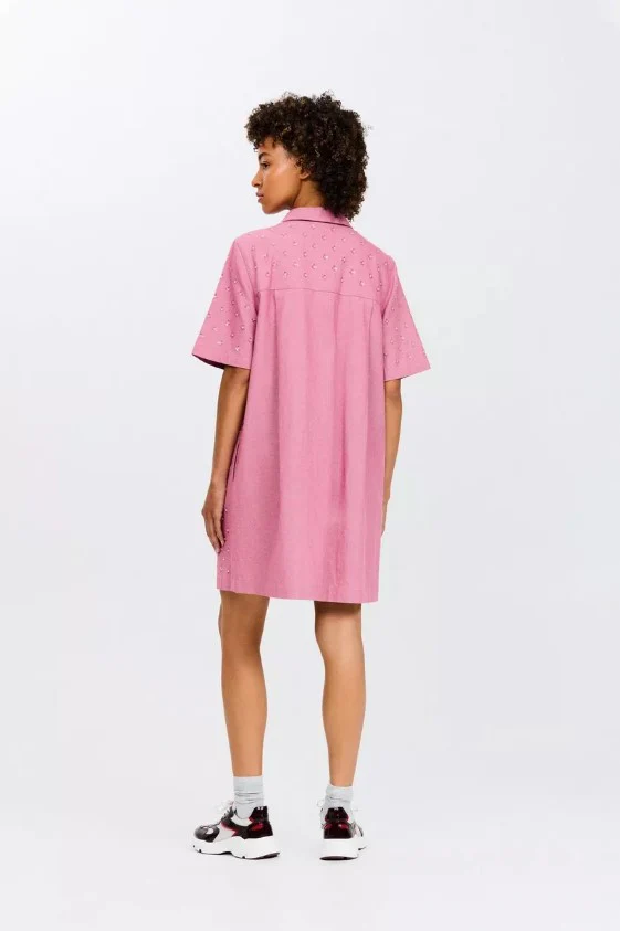 Jurken korte mouw roze CKS - Image 3