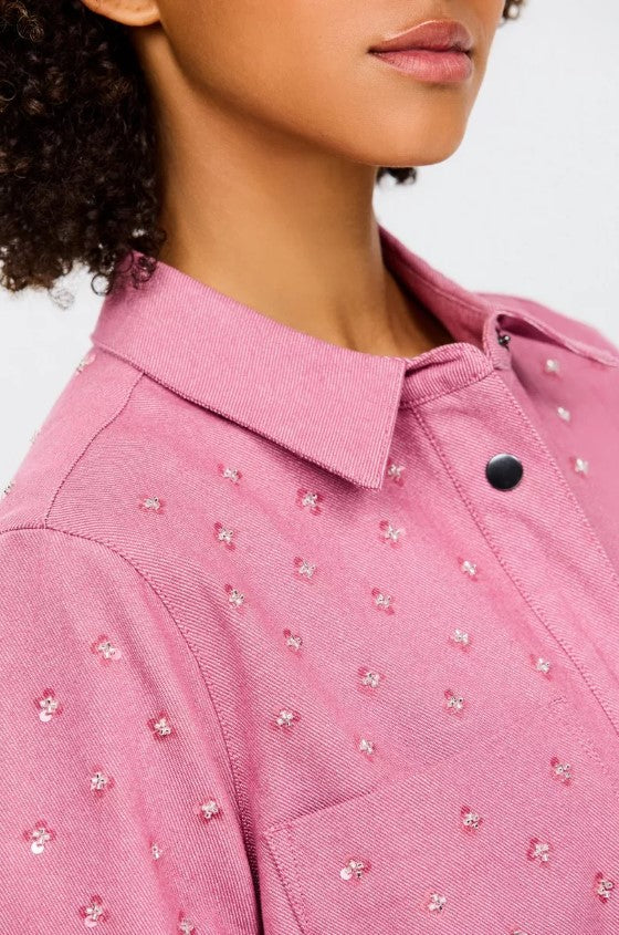 Jurken korte mouw roze CKS - Image 4