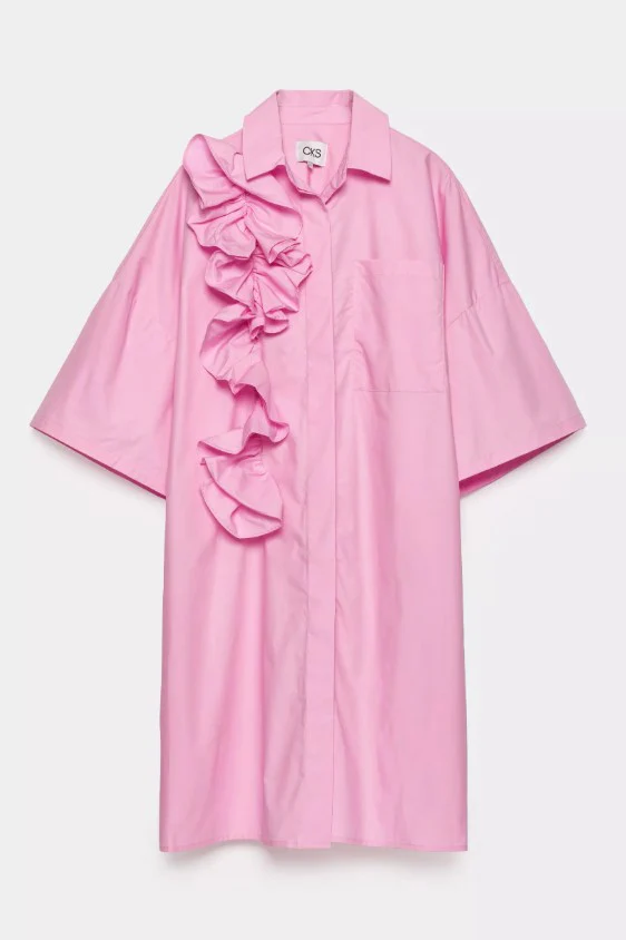 Jurken korte mouw roze CKS