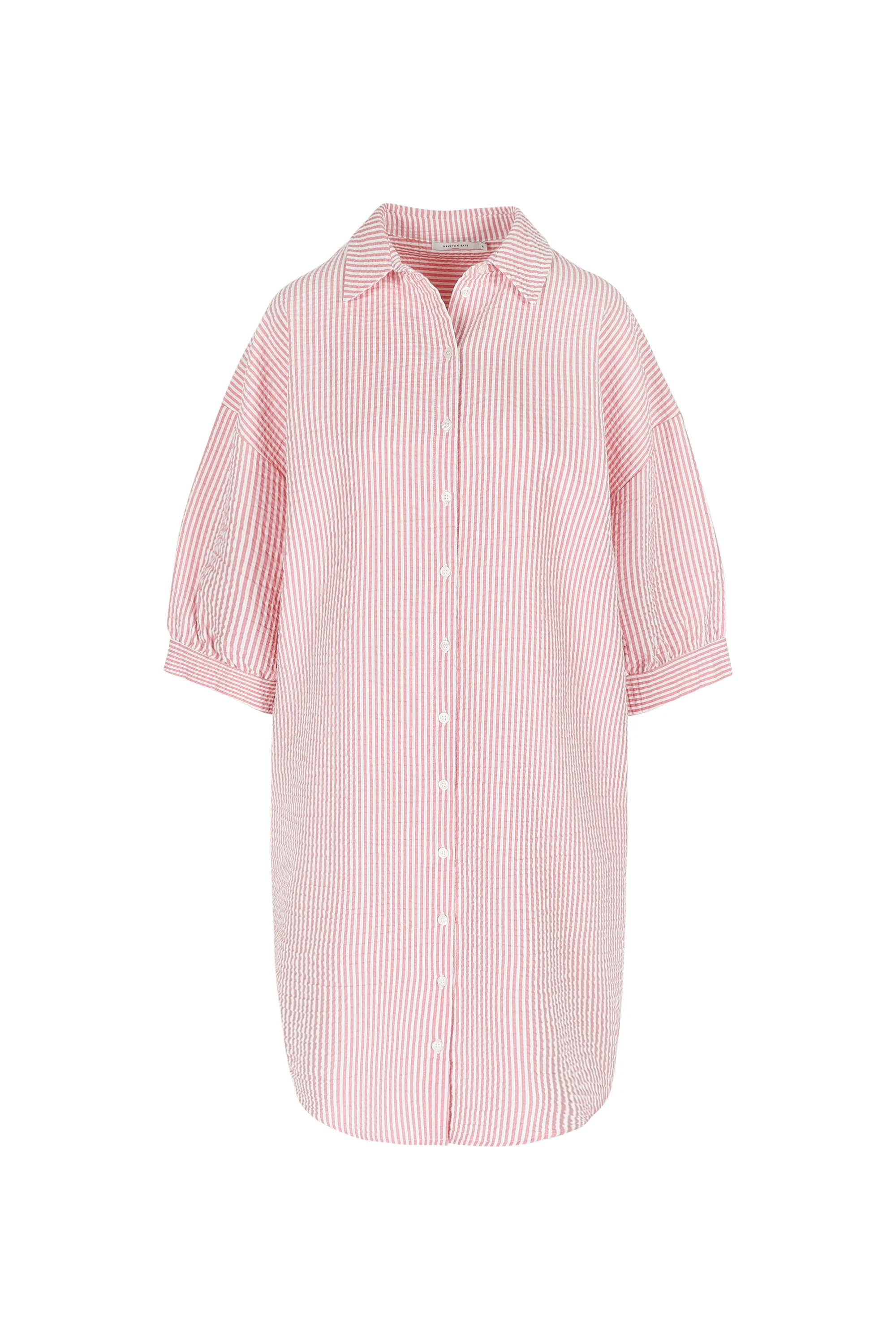 Jurken korte mouw roze Hampton Bays