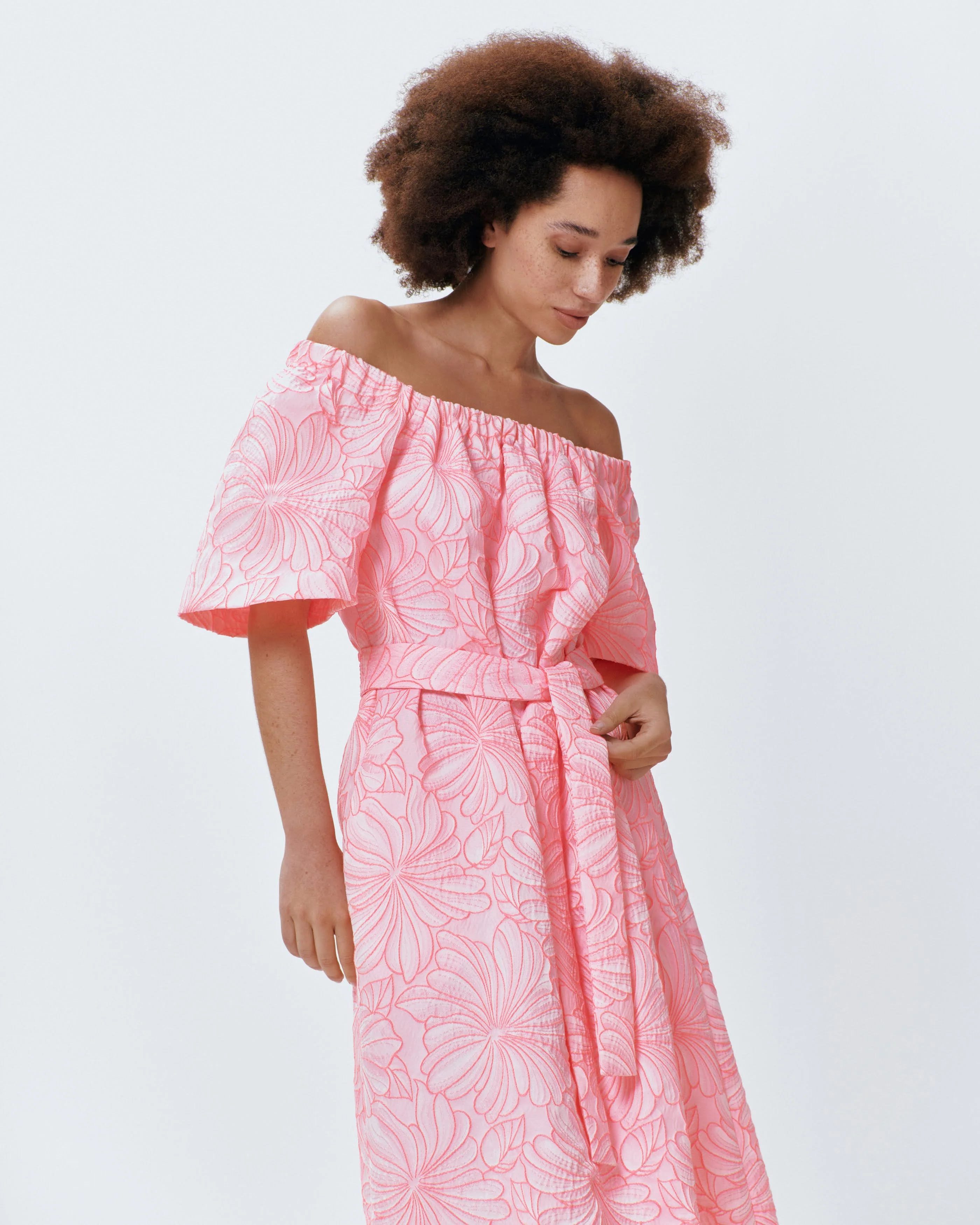 Jurken korte mouw roze Julia June - Image 3