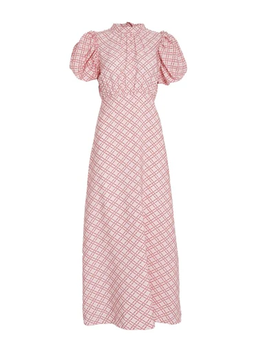 Jurken korte mouw roze Minus