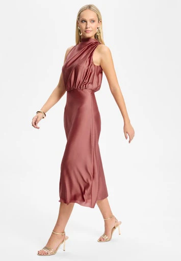 Jurken korte mouw roze SWING - Image 6