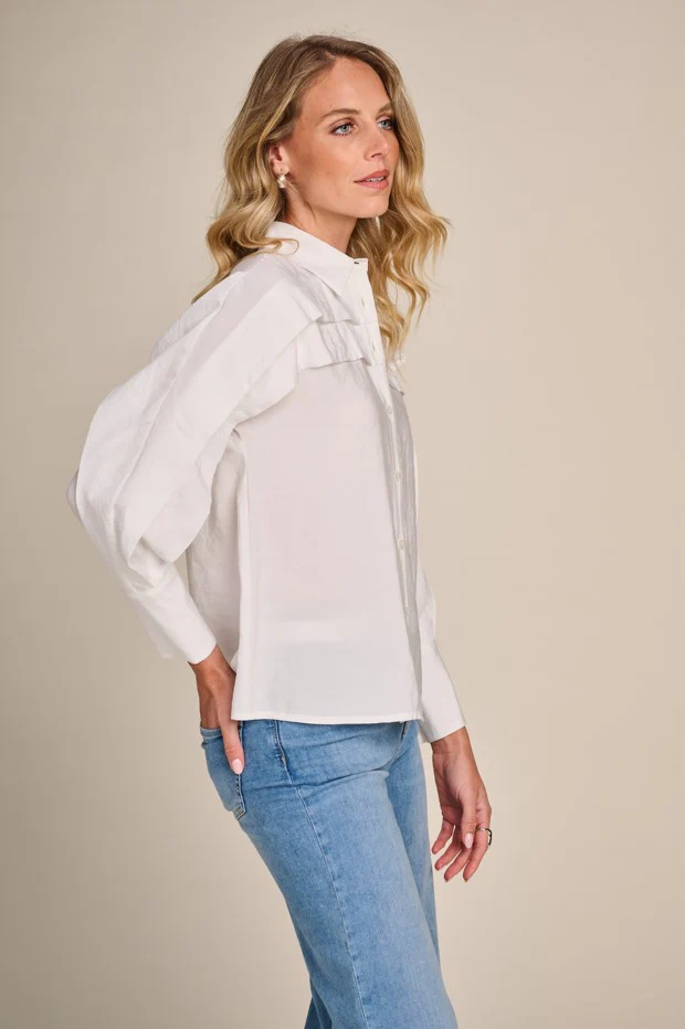 Blouses lange mouw wit Due Amanti - Image 3
