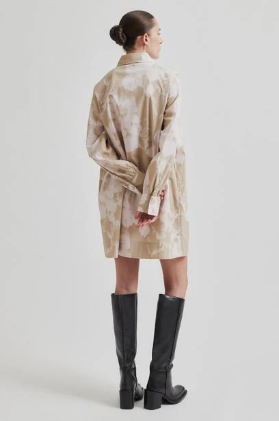 Jurken lange mouw beige Second Female - Image 3