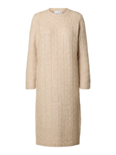 Jurken lange mouw beige Selected FEMME - Image 2