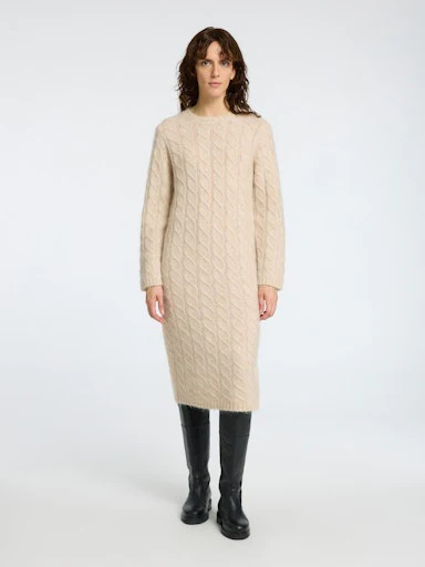 Jurken lange mouw beige Selected FEMME - Image 3