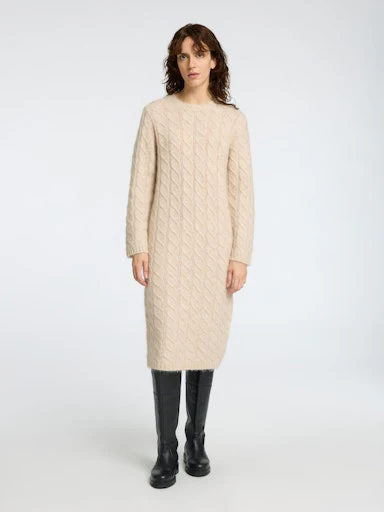 Jurken lange mouw beige Selected FEMME - Image 5