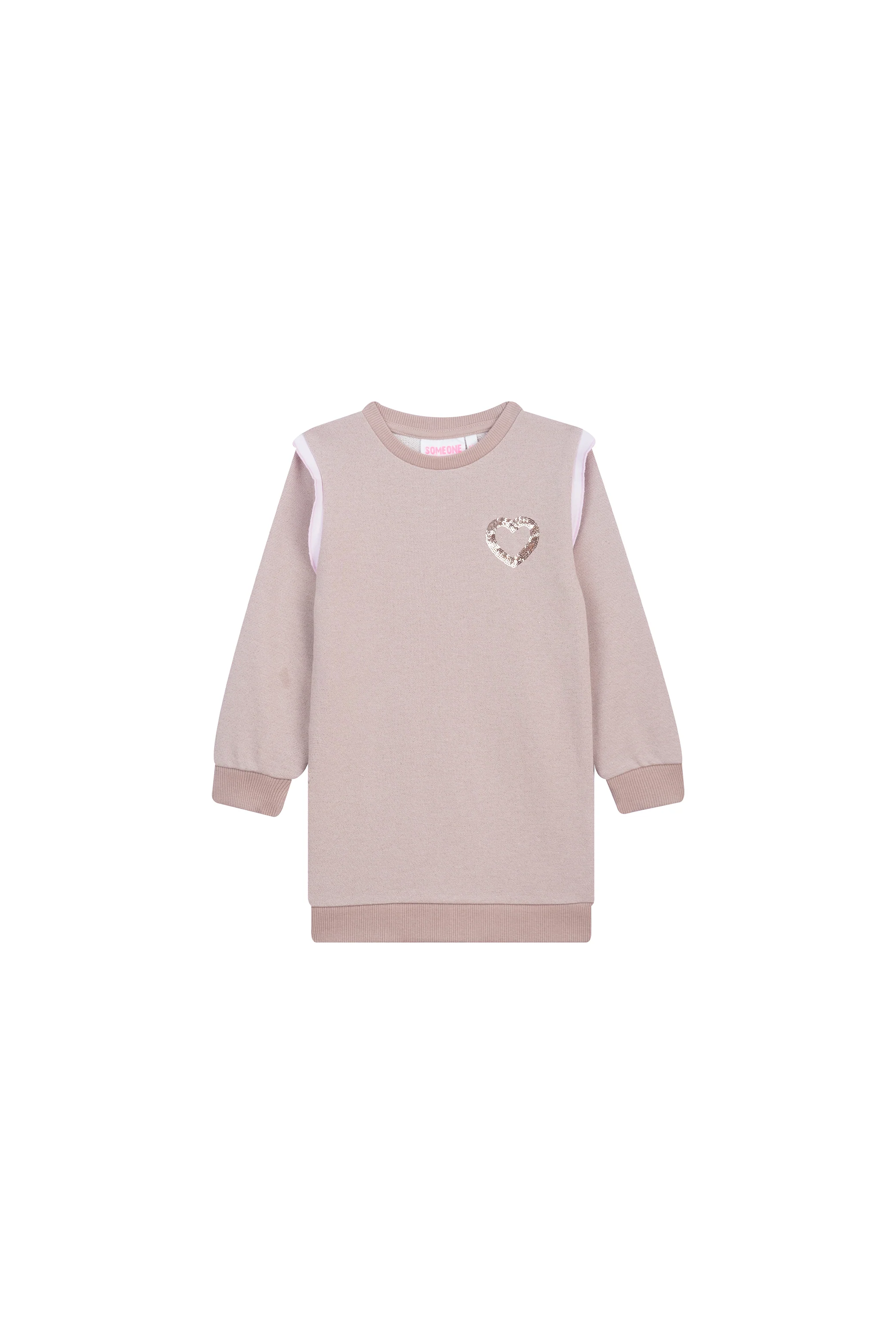 Jurken lange mouw beige Someone