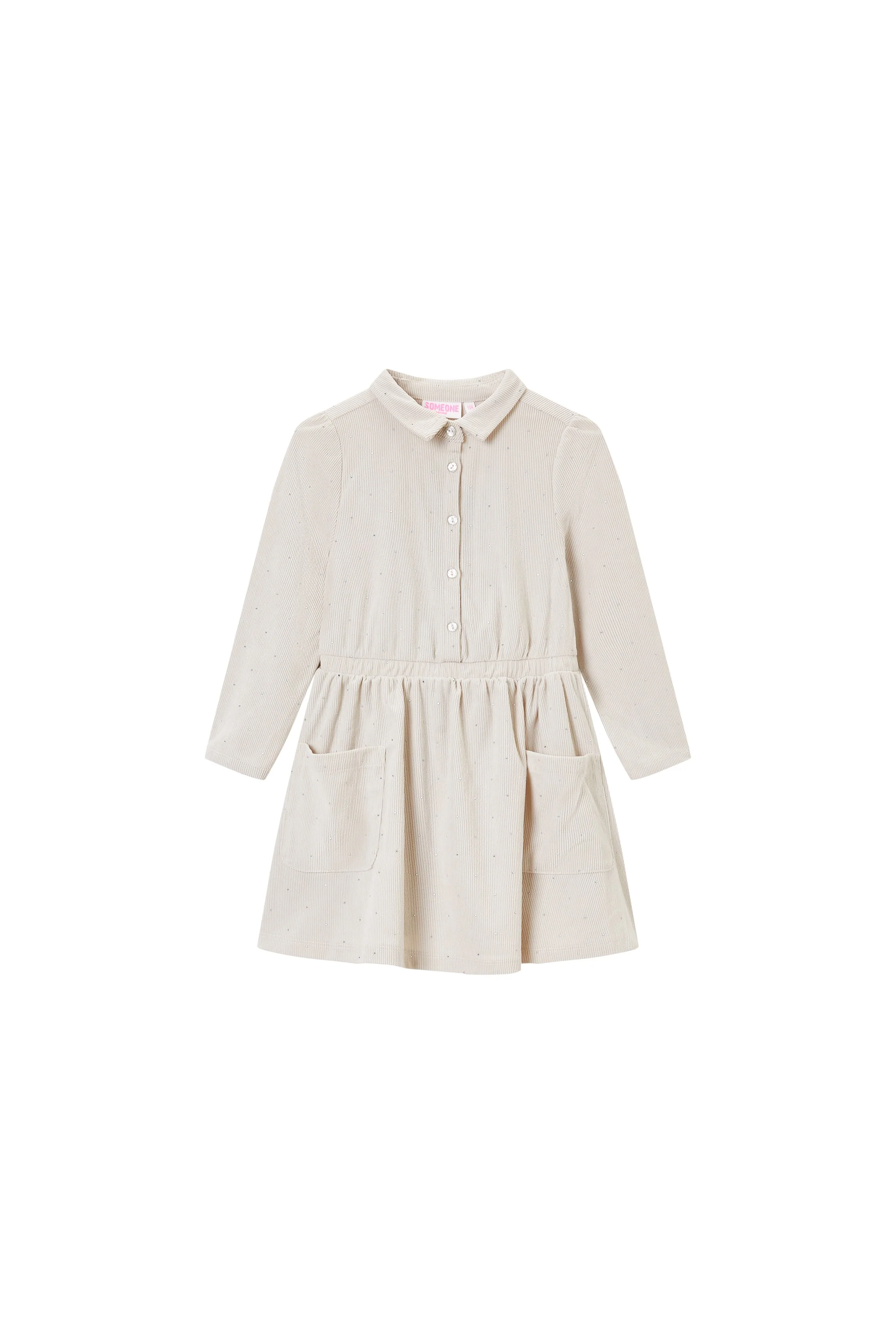 Jurken lange mouw beige Someone