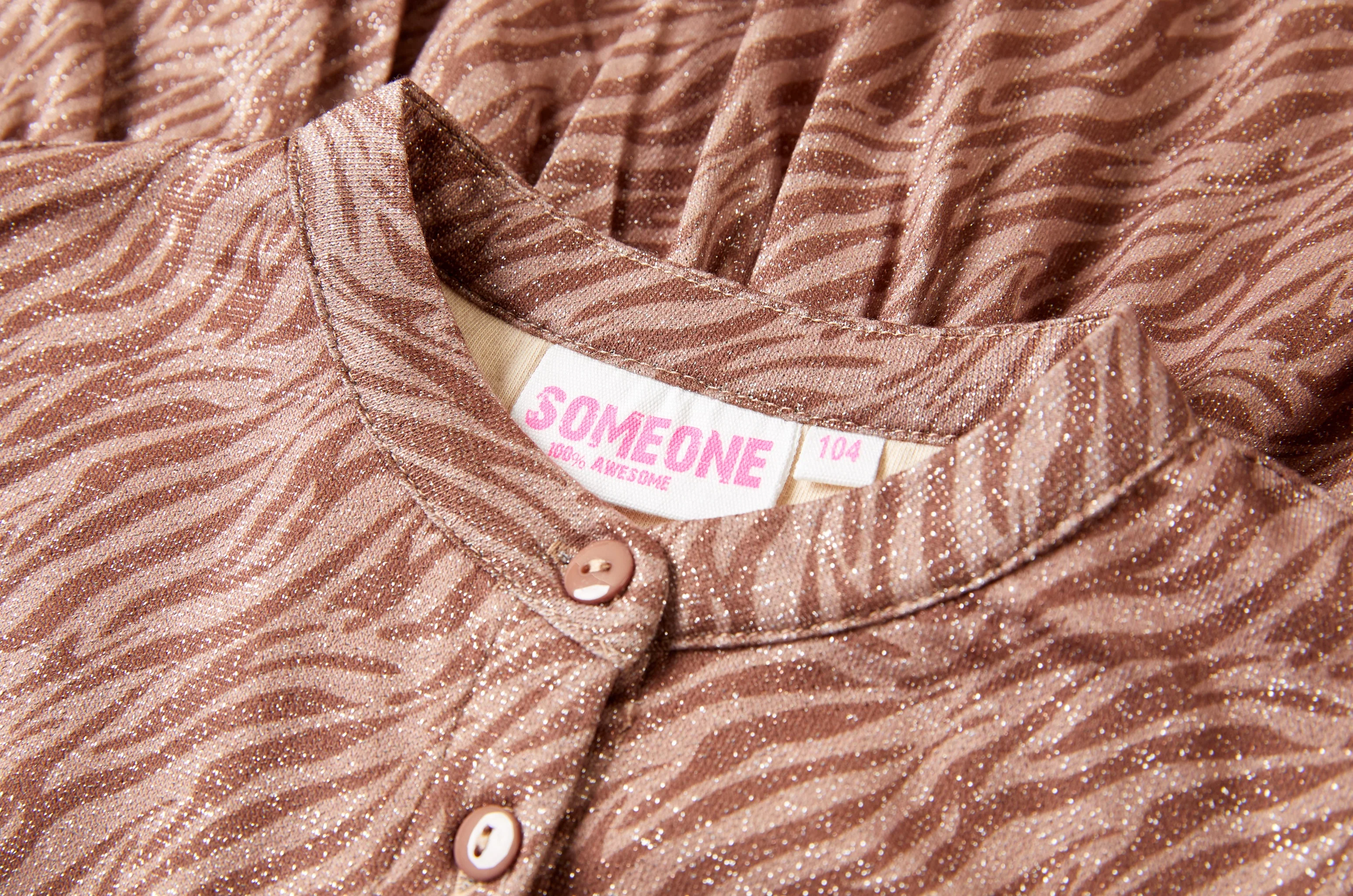Jurken lange mouw beige Someone - Image 3