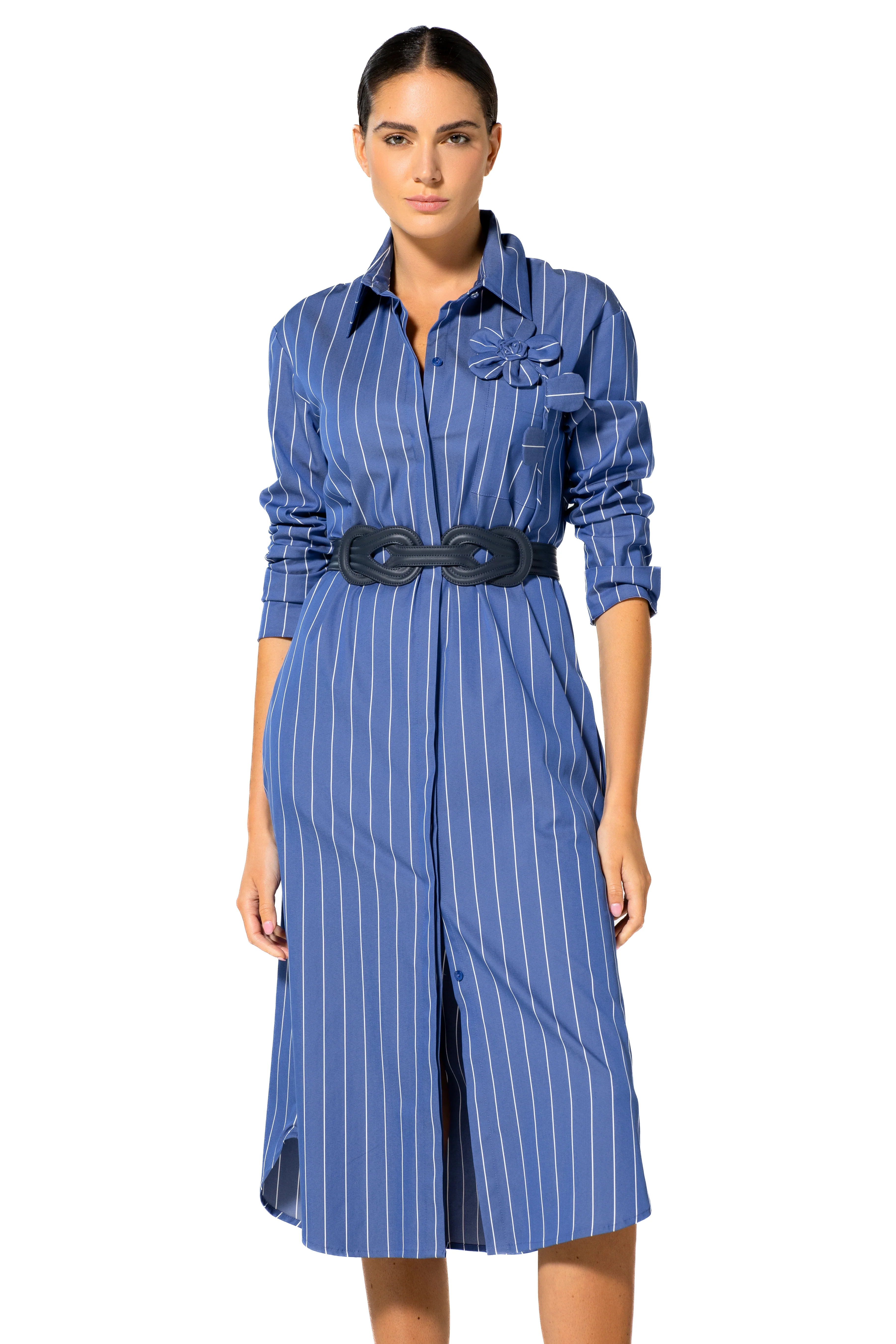 Jurken lange mouw blauw Caroline Biss - Image 5