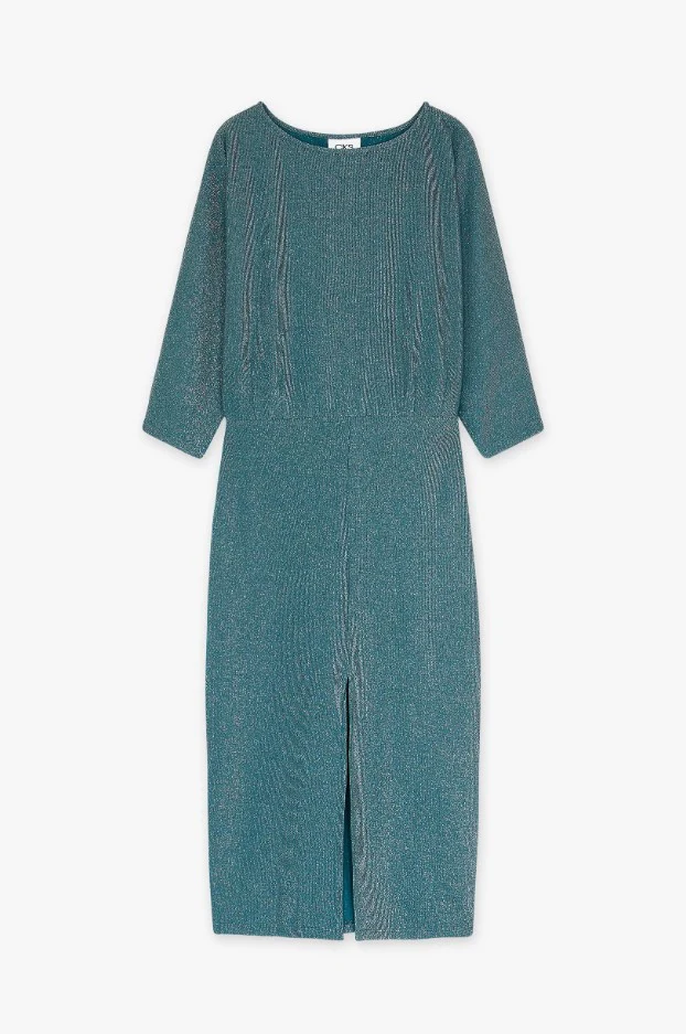 Jurken lange mouw blauw CKS
