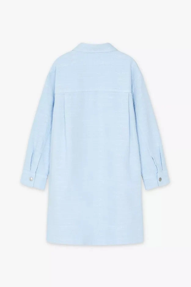 Jurken lange mouw blauw CKS - Image 3