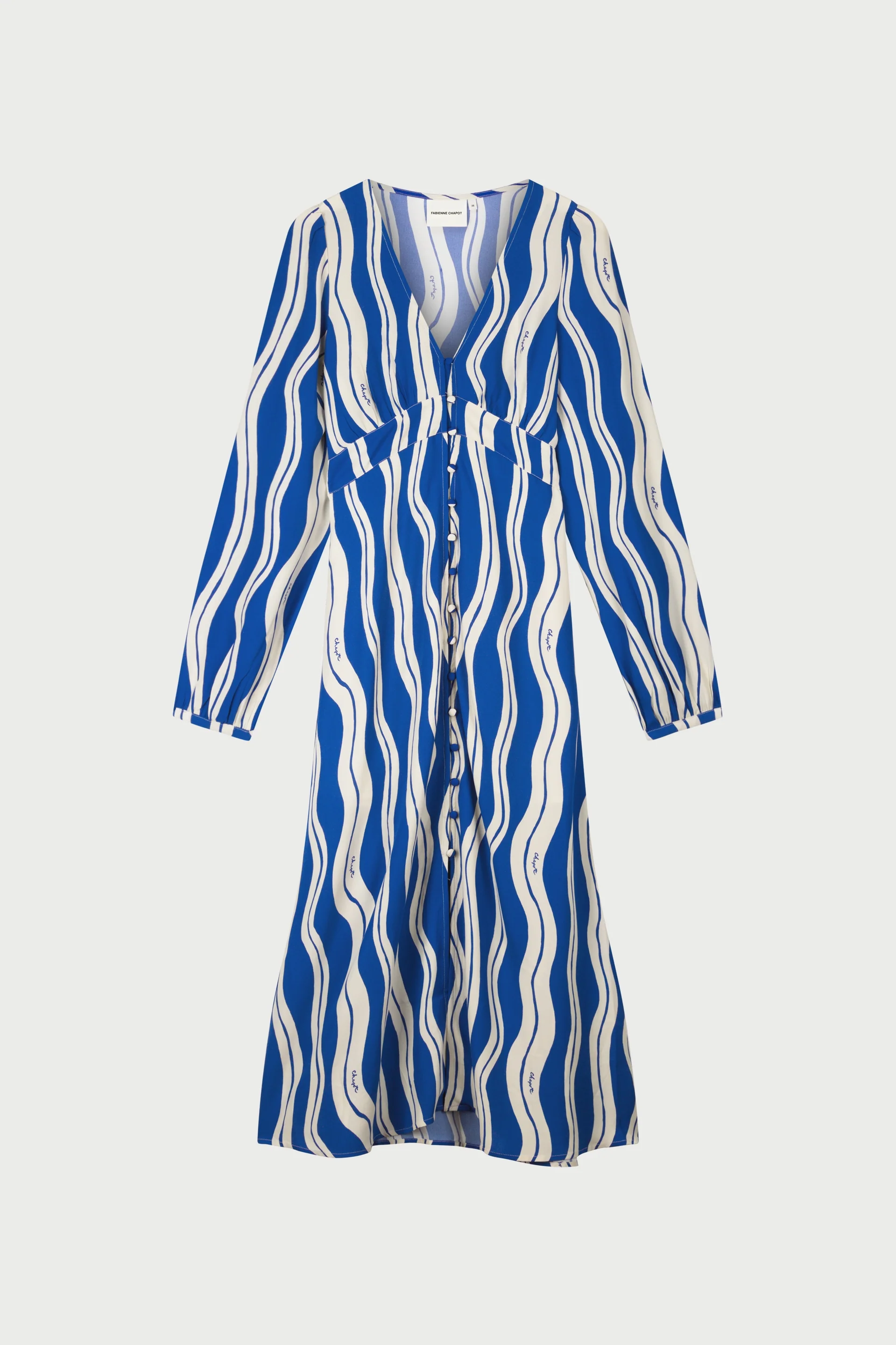 Jurken lange mouw blauw Fabienne Chapot - Image 3