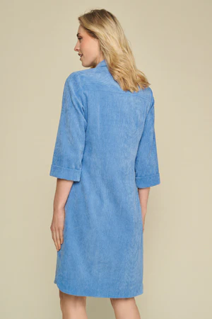 Jurken lange mouw blauw Marie Méro - Image 2