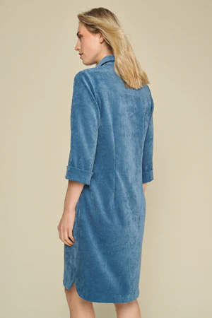 Jurken lange mouw blauw Marie Méro - Image 3