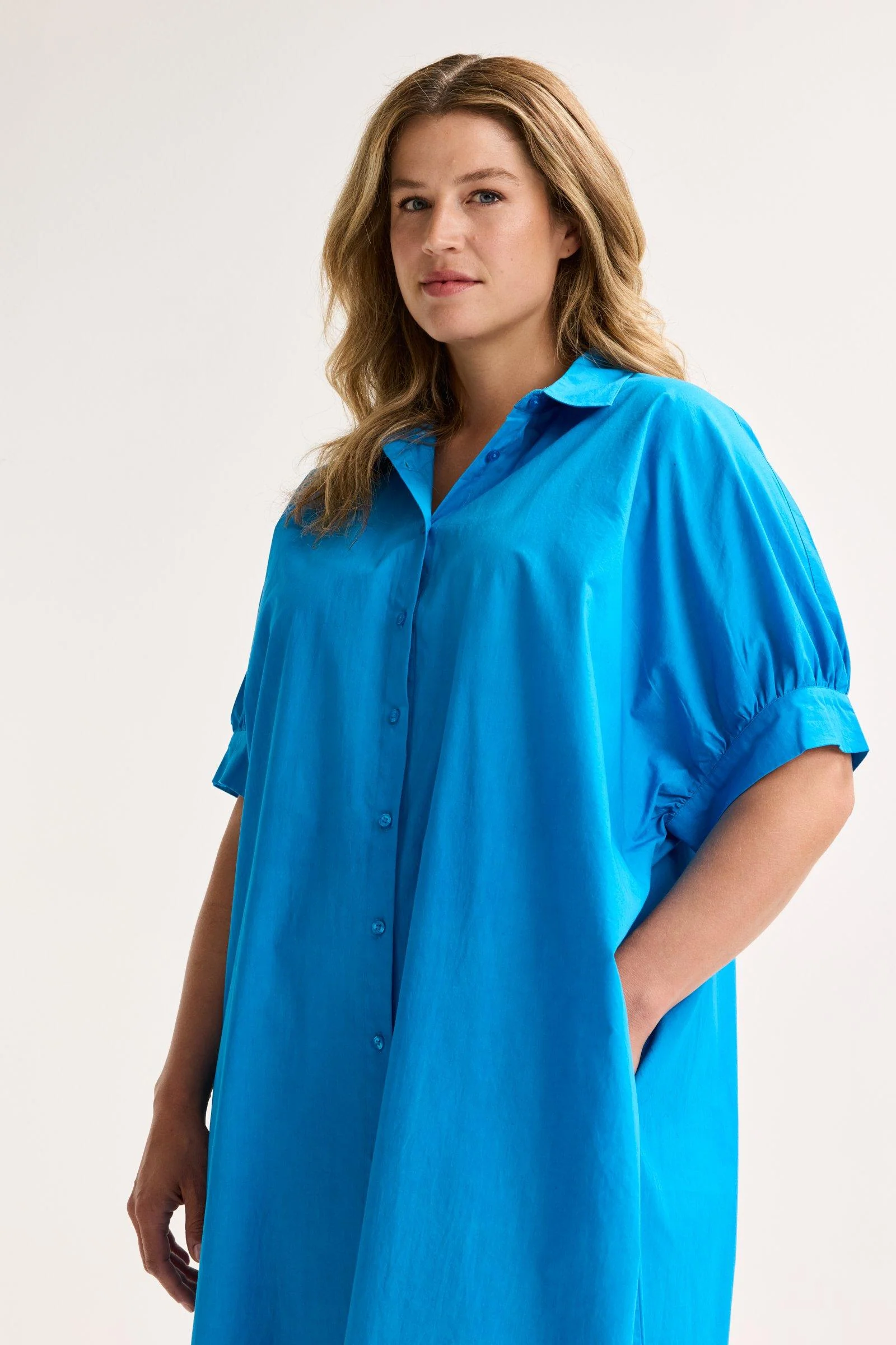 Jurken korte mouw blauw Mayerline - Image 3