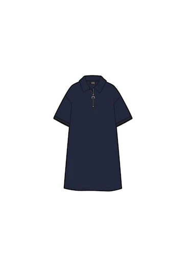 Jurken korte mouw blauw Scotch & Soda