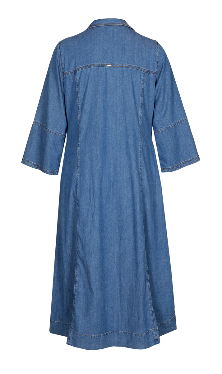 Jurken lange mouw blauw Xandres Gold - Image 2