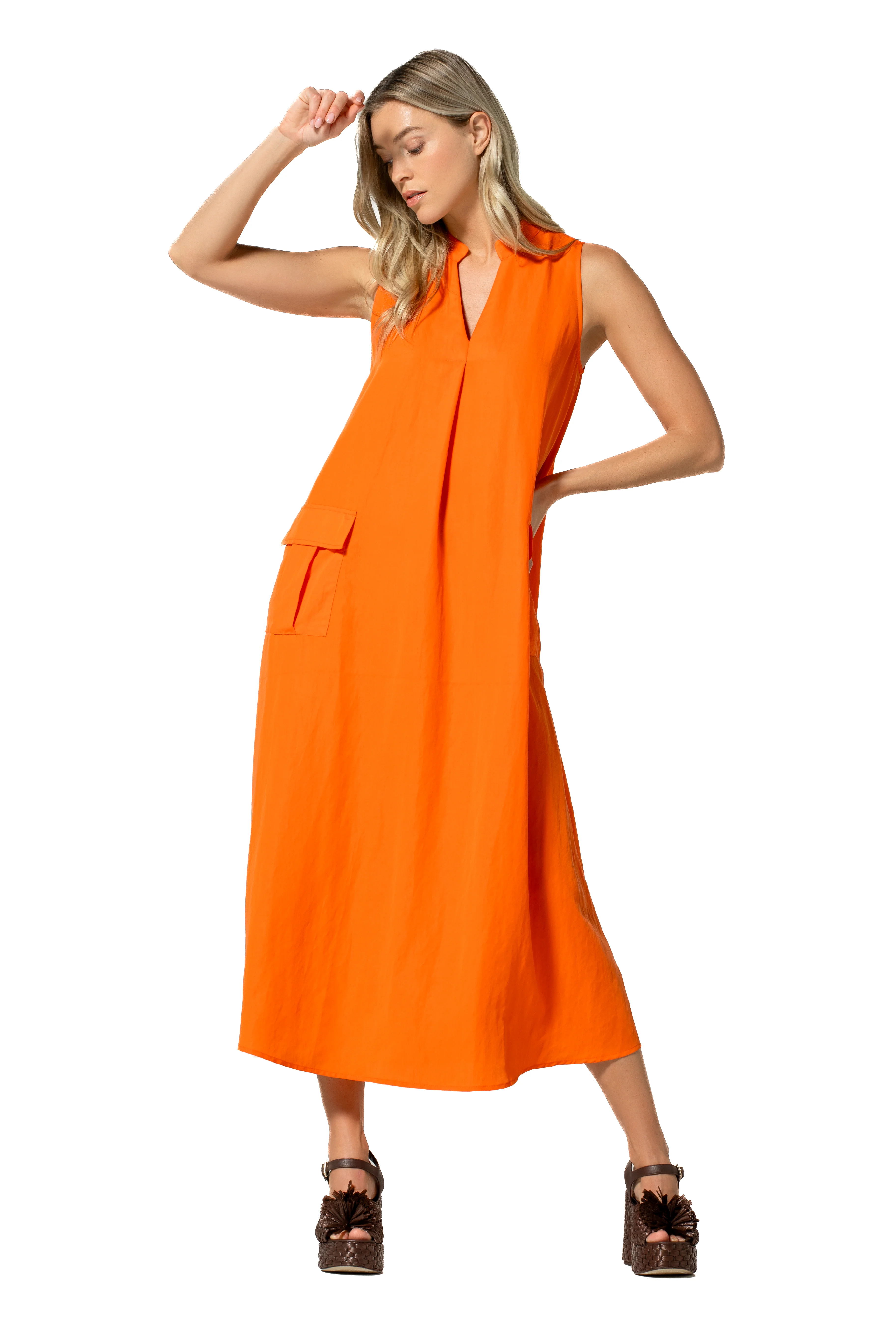 Jurken zonder mouw oranje Caroline Biss - Image 4