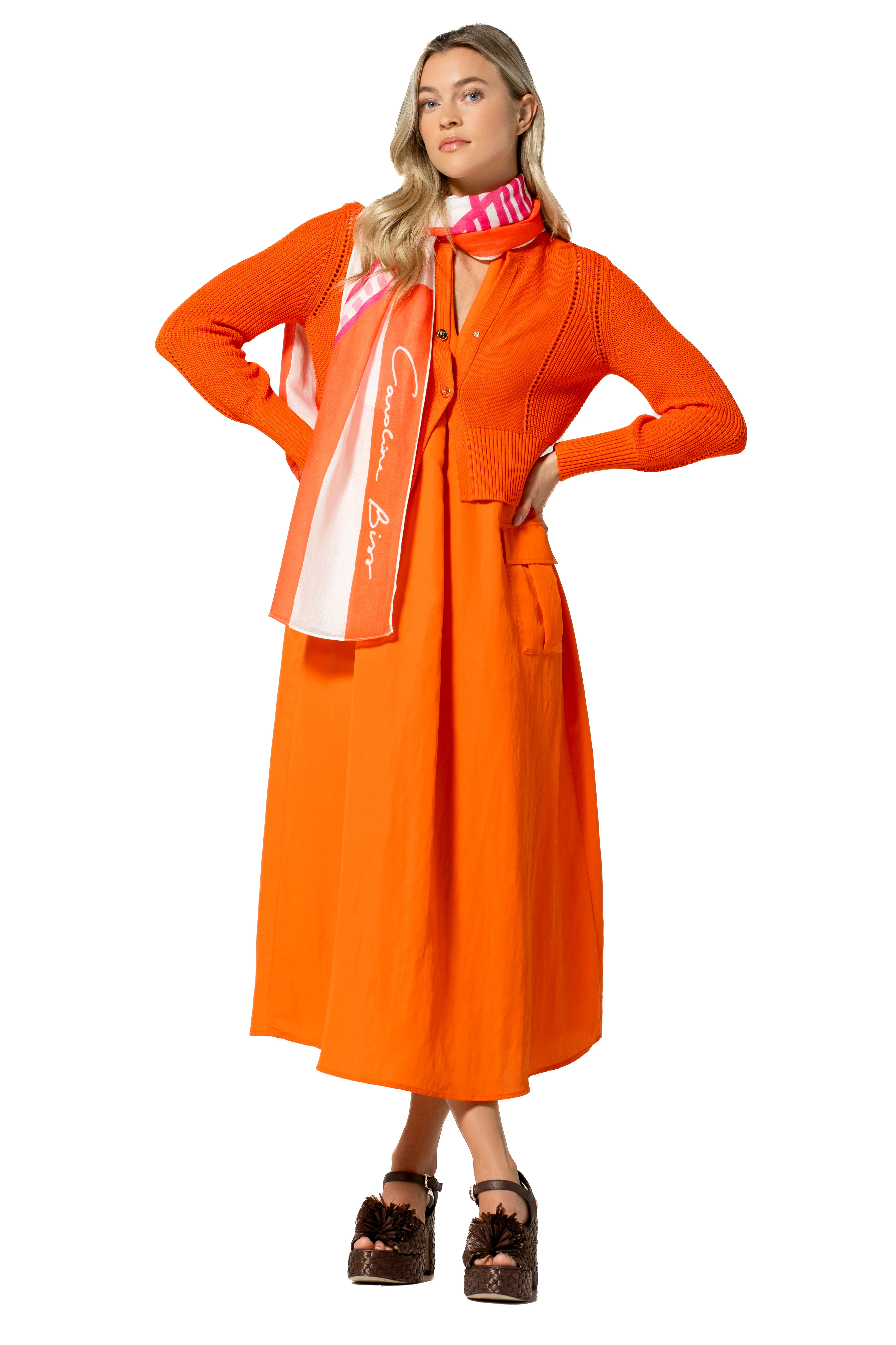 Jurken zonder mouw oranje Caroline Biss - Image 5