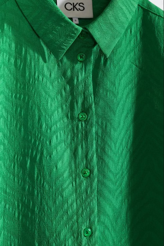 Jurken lange mouw groen CKS - Image 3