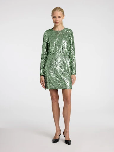 Jurken lange mouw groen Selected FEMME - Image 4
