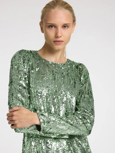 Jurken lange mouw groen Selected FEMME - Image 5